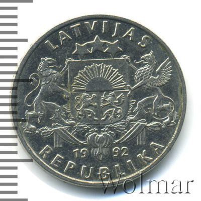 Латвия 1 лат, 1992 (1 лат. Латвия 1992г. Cu-Ni.)