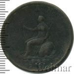 Великобритания ½ пенни, 1799 (1/2 пенни. Великобритания 1799г. Cu.)
