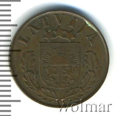 Латвия 2 сантима, 1939 (2 сантима. Латвия 1939г. Br.)