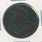Великобритания ½ пенни, 1738 (1/2 пенни Великобритания 1738)