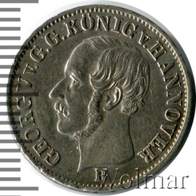 Ганновер 1/12 талера, 1853 (1/12 талера. Германия. Ганновер 1853г. В. Ag.)