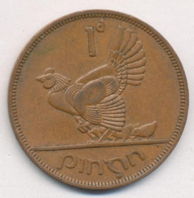 Ирландия 1 пенни, 1963 (1 пенни. Ирландия. 1963)