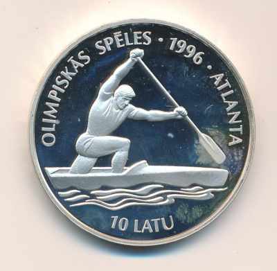 Латвия 10 латов, 1994 (10 лат. Латвия. Олимпиада 1994)