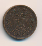 Австрия 2 геллера, 1895 (2 геллера. Австрия 1895)