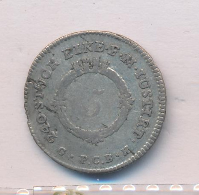 5 крейцеров, 1778-1785 (5 крейцеров ? Германия. Деформация 1778)