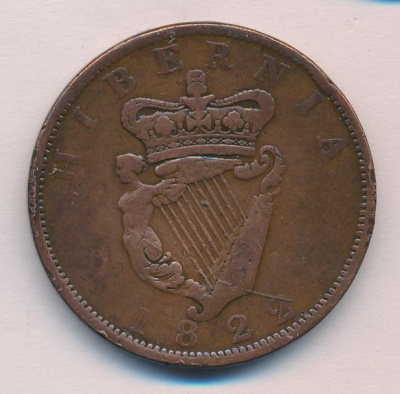 Ирландия 1 пенни, 1822 (1 пенни. Ирландия 1822)