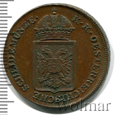 Австрия 2 крейцера, 1848 (2 крейцера. Австрия 1848г. Cu.)