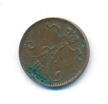 1 пенни 1893 г. Для Финляндии (Александр III). (1 пенни. 1893)
