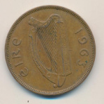 Ирландия 1 пенни, 1963 (1 пенни. Ирландия 1963)