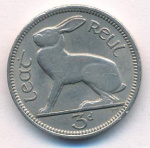 Ирландия 3 пенса, 1966 (3 пенса. Ирландия. 1966)