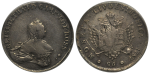96 копеек 1757 г. Ливонезы (Елизавета I). Тиражная монета (96 копеек 1757 года. "Ливонез". R. PCGS VF det., Слабе)