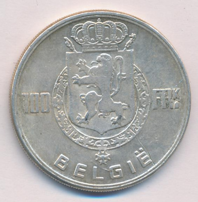 Бельгия 100 франков, 1951 (100 франков. Бельгия 1951)