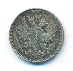 25 пенни 1890 г. L. Для Финляндии (Александр III). (25 пенни. 1890)
