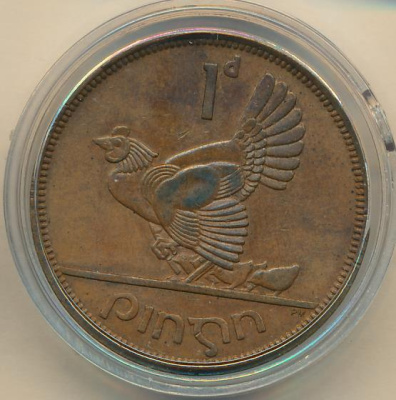 Ирландия 1 пенни, 1965 (1 пенни. Ирландия 1965)