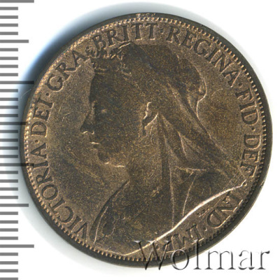 Великобритания 1 пенни, 1901 (1 пенни. Великобритания 1901г. Cu.)