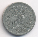Австрия 20 геллеров, 1893 (20 геллеров. Австрия 1893)