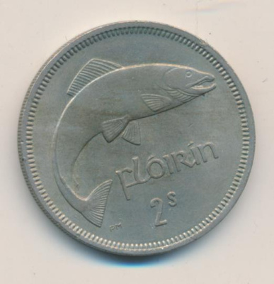 Ирландия 2 шиллинга (флорин), 1964 (2 шиллинга. Ирландия. 1964)