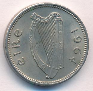 Ирландия 3 пенса, 1964 (3 пенса. Ирландия. 1964)