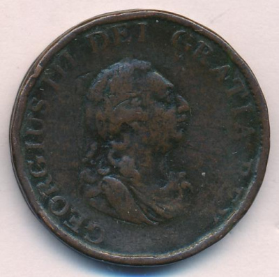 Великобритания ½ пенни, 1799 (1/2 пенни Великобритания. 1799)