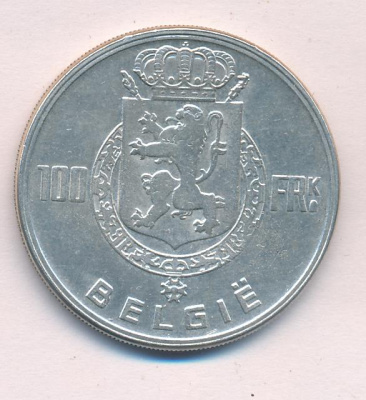 Бельгия 100 франков, 1951 (100 франков. Бельгия 1951)