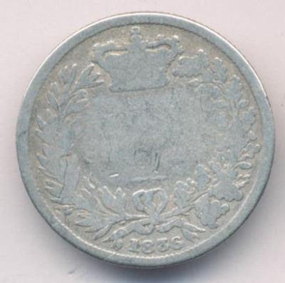 Великобритания 1 шиллинг, 1836 (1 шиллинг. Великобритания. 1836)