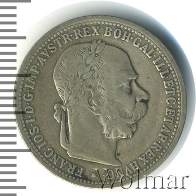 Австрия 1 крона, 1898 (1 крона. Австрия 1898г. Ag.)