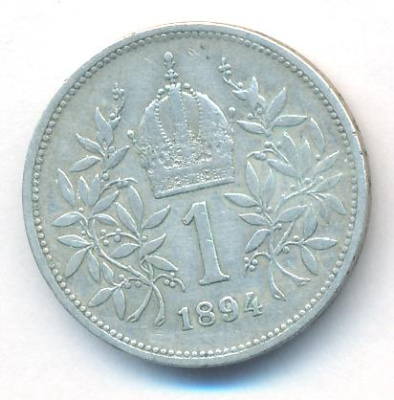 Австрия 1 крона, 1894 (1 крона. Австрия. 1894)