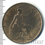 Великобритания 1 пенни, 1901 (1 пенни. Великобритания 1901г. Cu.)