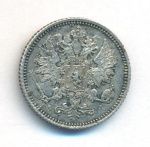 25 пенни 1891 г. L. Для Финляндии (Александр III). (25 пенни. 1891)