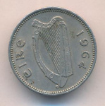 Ирландия 3 пенса, 1964 (3 пенса. Ирландия. 1964)