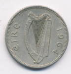 Ирландия 1 шиллинг, 1964 (1 шиллинг. Ирландия. 1964)