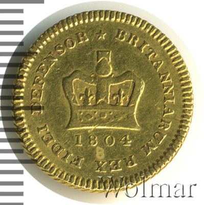 Великобритания ⅓ гинеи, 1804 (1/3 гинеи. Великобритания 1804г. Au 2,8.)