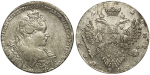 1 рубль 1732 г. Анна Иоанновна. Крест державы простой. Хвост орла делит надпись "РУ   БЛЬ" между бук (Рубль 1732 года (R))