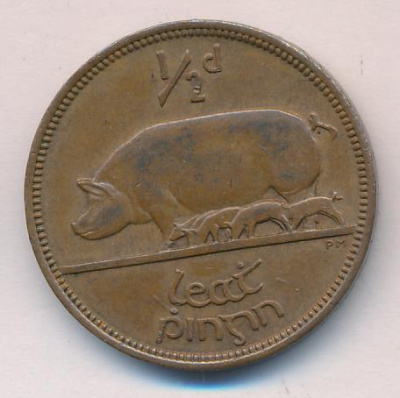 Ирландия ½ пенни, 1964 (1/2 пенни. Ирландия 1964)