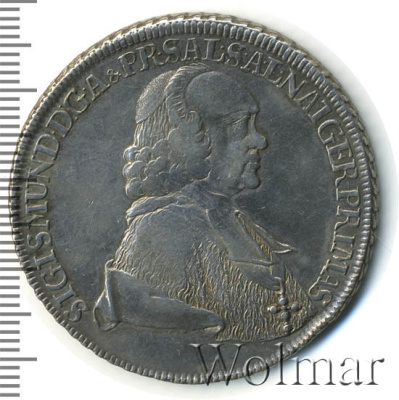 Бавария 1 талер, 1761 (1 талер. Священная Римская Империя. Зальцбург (архиепископство) 1761г. Ag.)