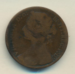 Великобритания 1 пенни, 1875 (1 пенни. Великобритания 1875)