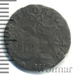 4 копейки 1757 г. Ливонезы (Елизавета I). Тиражная монета (4 копейки. Ливонез 1757г. Ag. Петров - 0,75 рублей.)