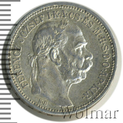 Венгрия 1 крона, 1915 (1 крона. Венгрия 1915г. Ag.)