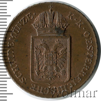 Австрия 2 крейцера, 1848 (2 крейцера. Австрия 1848г. А. Cu.)
