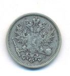 50 пенни 1891 г. L. Для Финляндии (Александр III). (50 пенни. 1891)