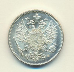 50 пенни 1916 г. S. Для Финляндии (Николай II). (50 пенни 1916)
