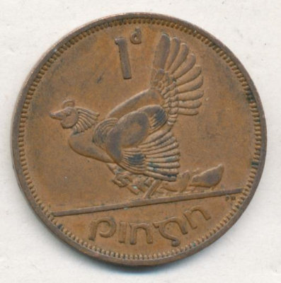Ирландия 1 пенни, 1963 (1 пенни. Ирландия. 1963)