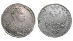 1 рубль 1726 г. Екатерина I. Красный тип, портрет вправо. Тиражная монета (Россия. 1 рубль 1726 года.)