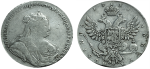 Полтина 1738 г. Анна Иоанновна. Красный тип (Полтина 1738 года. Лефкен (R))