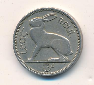 Ирландия 3 пенса, 1964 (3 пенса. Ирландия. 1964)