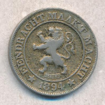 Бельгия 10 сантимов, 1894 (10 сантимов. Бельгия. 1894)
