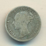 Великобритания 3 пенса, 1877 (3 пенса. Великобритания 1877)