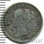 Великобритания 3 пенса, 1874 (3 пенса. Великобритания 1874г. Ag.)