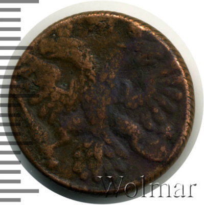 Полушка 1741 г. Иоанн Антонович. (Полушка 1741г. Cu. RR, Петров - 1 рубль, Ильин - 3 рубля)