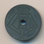 Бельгия 25 сантимов, 1942 (25 сантимов. Бельгия. 1942)